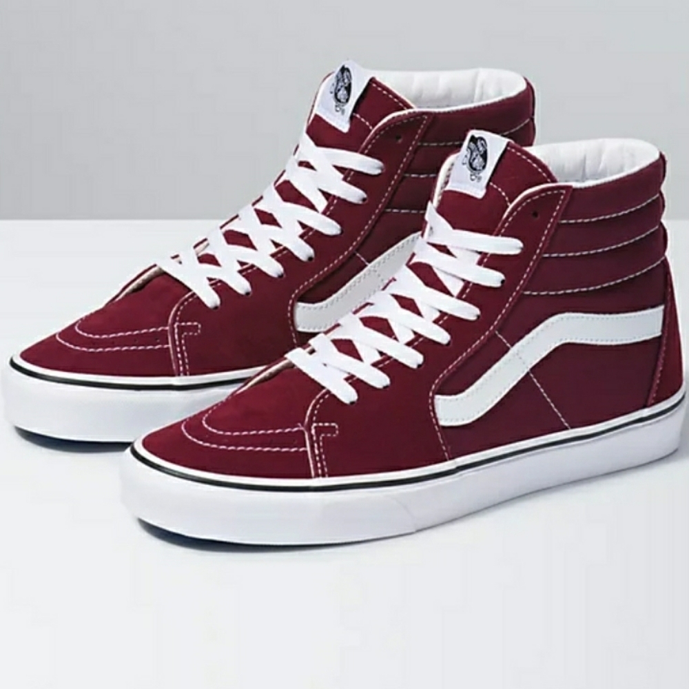 Maroon High-Top Vans